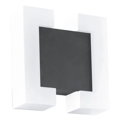 IP44 Outdoor Wall Light Anthracite & Modern White Square 4.8W Built in LED