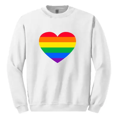 (3XL) LGBTQ Colourful Rainbow Gay Pride Love Heart Mens Sweater Jumper Sweatshirt