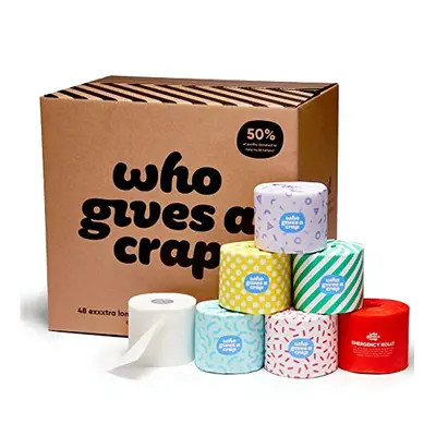 Who Gives A Crap ? Eco Friendly Toilet Roll, Box of Toilet Rolls (3-Ply, Sheets) | Soft, Strong,