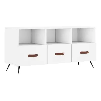 vidaXL TV Cabinet TV Unit Sideboard Media Unit TV Stand White Engineered Wood