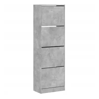 (concrete grey, x x 187.5 cm) vidaXL Shoe Cabinet with Flip-Drawers Shoe Storage Shelf Shoe Rack