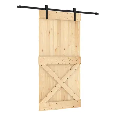 vidaXL Sliding Door Barn Door with Hardware Set Interior Door Solid Wood Pine