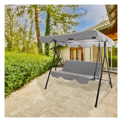 HORTUS SEATER GARDEN SWING CHAIR OUTDOOR PATIO HAMMOCK BENCH GREY