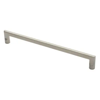 Flat D Bar Door Pull Handle x 15mm 350mm Fixing Centres Satin Steel