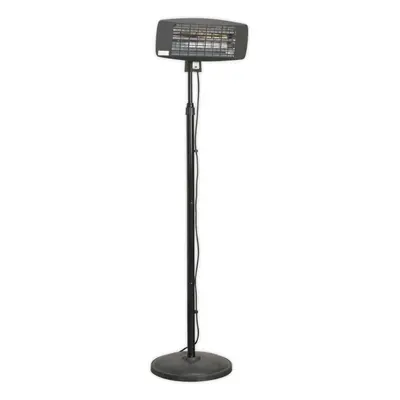 2000W Infrared Quartz Patio Heater - High Efficiency - Telescopic Floor Stand