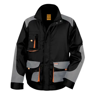 (XS, Black/Grey/Orange) WORK-GUARD by Result Unisex Adult Lite Jacket