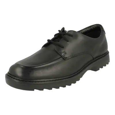 (UK Child, Black) Boys Clarks Lace Up Formal Shoes Asher Grove - F Fit