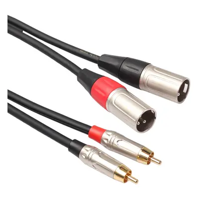 (3M) Audio Cable Dual RCA Male to Dual XLR Male 1.8/3m Microphone Tuning Balance Line