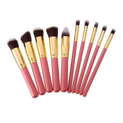 (Pink Gold) Makeup Brushes Kit Set Blush Face Foundation Powder Cosmetic