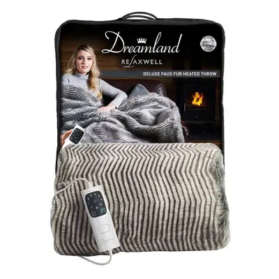 Relaxwell Intelliheat Deluxe Zebra Faux Fur Heated Throw