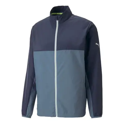 (M, Navy Blazer/Evening Sky) Puma Golf Mens First Mile Sustainable Recycled Moisture Wicking Jac