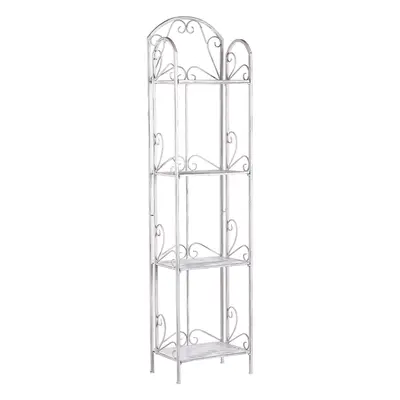 4 Tier Metal Bathroom Shelves White VALDIVIA