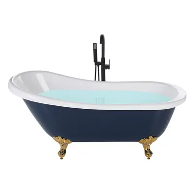 Freestanding Bath x mm Blue and Gold CAYMAN