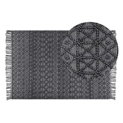 Area Rug x cm Black ALUCRA