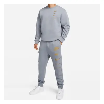 (Medium) Nike Mens Stacked Logo Grey Tracksuit