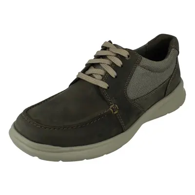 (Green, UK 9.5) Mens Clarks Casual Shoes Cotrell Lane - G Fit