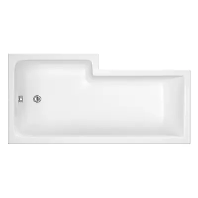 L Shape Right Hand Shower Bath Tub with Leg Set (Waste & Panels Not Included) - 1700mm - Balterl