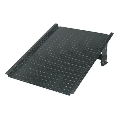 Adjustable Height Ramp for Barrel Bunds & Kerbs - Heavy Duty Steel - Tread Plate