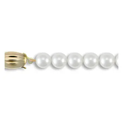 (20) Jewelco London Ladies 9ct Yellow Gold Clasp Seawater Cultured Akoya Pearl Elegant Necklace 