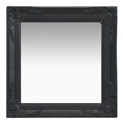 vidaXL Wall Mirror Baroque Style 50x50 cm Black