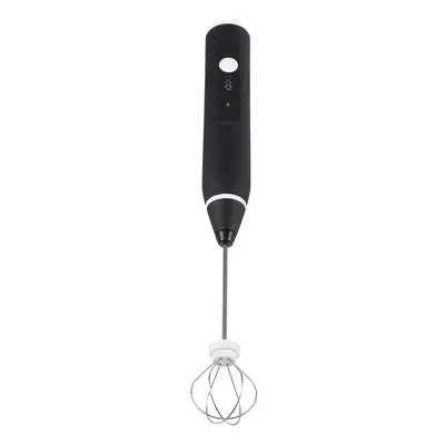 (Black) IN Electric Hand Mixer Milk Frother Rechargeable Speed Mixer Stirrer Egg Beater Home