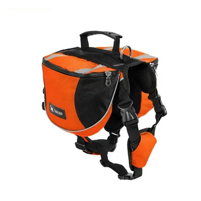 (Orange, S) Outdoor Large Dog Bag Carrier Backpack Saddle Bags Camouflage Big Dog Travel Carrier