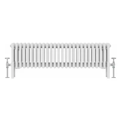 (300x1190mm, White) NRG Traditional Cast Iron Style Style Radiator Four Column Designer Bathroom