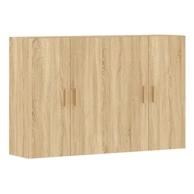 vidaXL Wall Mounted Cabinets Side Cabinet pcs Sonoma Oak Engineered Wood