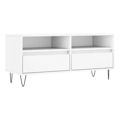 vidaXL TV Cabinet TV Unit Sideboard Media Unit TV Stand White Engineered Wood