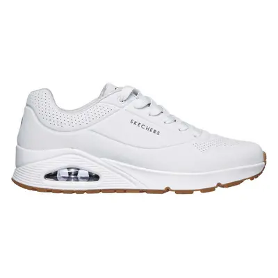 (9.5 UK, White) Skechers Mens Uno Stand On Air Memory Foam Skech-Air Traniers Sneakers