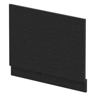 750mm Bath MFC End Panel & Plinth - Woodgrain Charcoal Black