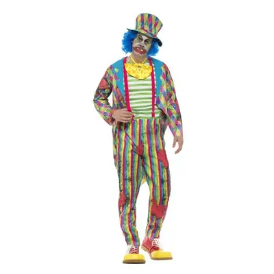 Smiffy's 46872m Deluxe Patchwork Clown Costume Male (medium) - adult mens deluxe patchwork clown