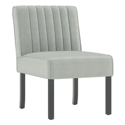 (light grey) vidaXL Slipper Chair Accent Chair Living Room Upholstered Sofa Chair Velvet