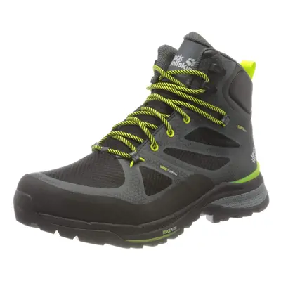 Jack Wolfskin Men's Force Striker Texapore Mid High Rise Hiking Shoes, Grey (dark grey/lime 6322