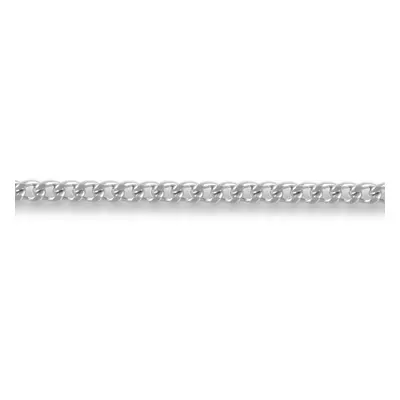 (22) Jewelco London Unisex Solid 18ct White Gold Curb 1.5mm Gauge Pendant Chain Necklace