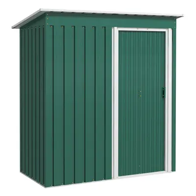 Outsunny x 3ft Garden Storage Shed Sliding Door Sloped Roof Tool, Green