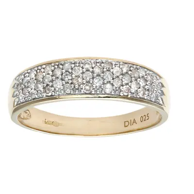 (M) Jewelco London 9ct Yellow Gold 0.25ct Diamond Eternity Ring - PR0AXL5247Y