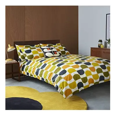 Orla Kiely Bedding - Block Stem Sicilian Lemon 100% Cotton Duvet Cover Set (Super King Size Duve