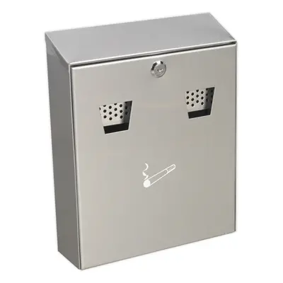 Wall Mounted Cigarette Bin - Stainless Steel - Commercial Building Litter Bin