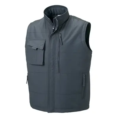 (4XL, Convoy Grey) Russell Mens Workwear Gilet Jacket