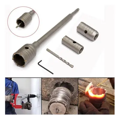 3pcs 30/40/50mm SDS Plus Shank Hole Saw Cutter Concrete Cement Stone Wall Drill Bit with Wrench