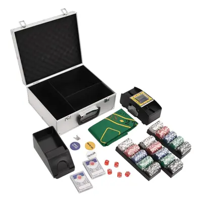 (chip (11.5 g), piece) vidaXL Poker Chip Set Poker Set Decks Card Shoe Card Shuffler Blackjack S