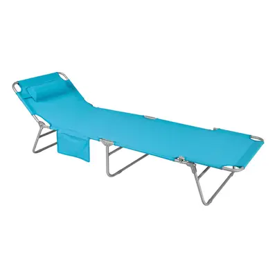 (Blue) SoBuyÂ® Outdoor Garden Recliner Folding Sun Lounger