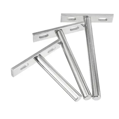 (4 Inch) 10Pcs Concealed Floating Hidden Shelf Support Metal Brackets 3/4/5 Inch