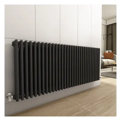 (600 x 1460mm Triple, Anthracite) PlumbGalaxy Traditional-Style Cast Iron Radiator