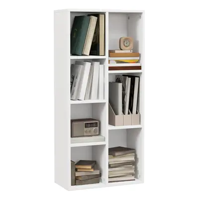 HOMCOM Bookcase Modern Bookshelf Cabinet for Home Office White