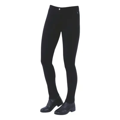 (24in, Black) Dublin Womens/Ladies Supa-fit Zip Up Knee Patch Jodhpurs