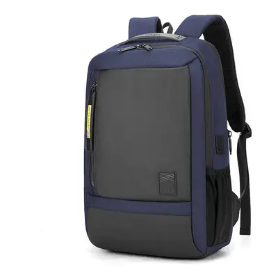 (Blue) 35L Backpack 15.6inch Laptop Bag Men School Bag Waterproof Shoulder Bag Camping Travel Ba