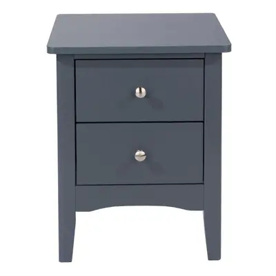 Bedside Cabinet Drawer Bedroom Drawer Side Table Nightstand Metal Handles Blue