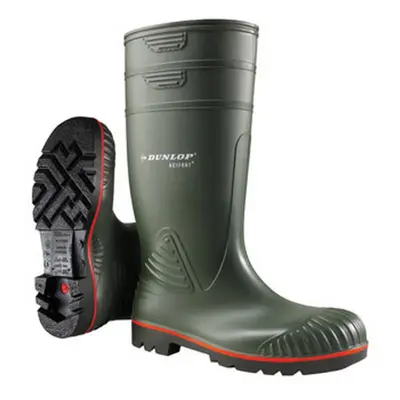 (10 UK, Green) Dunlop Mens Acifort Heavy Duty Full Safety Wellies